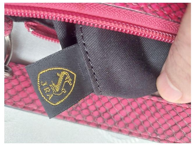Autre Marque Borsa a tracolla JRA in pelle stampa pitone rosa - vista 4