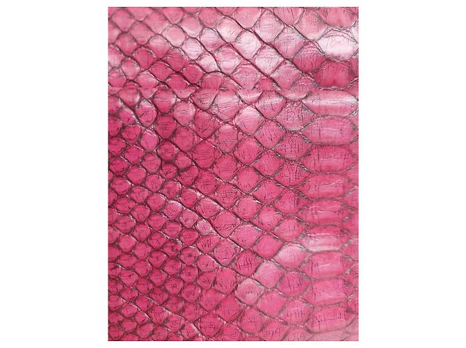 Autre Marque Borsa a tracolla JRA in pelle stampa pitone rosa - vista 9