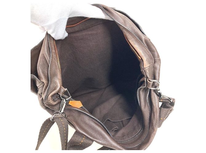 Hermès Hermes Caravan Vertical MM Handtasche Braun Orange - Ansicht 10