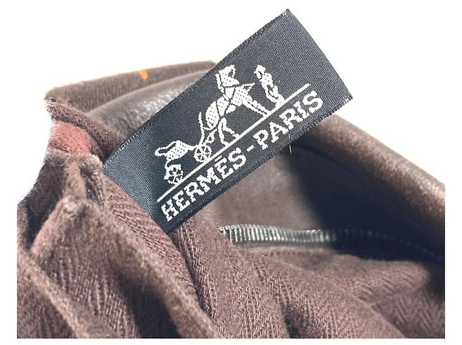 Hermès Hermes Caravan Vertical MM Handtasche Braun Orange - Ansicht 13