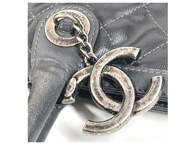 Chanel Matelassé Schulter-Tote Bag Schwarz - Ansicht 13