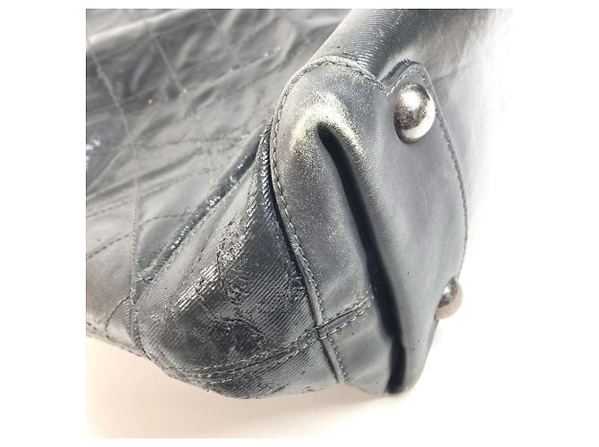 Chanel Matelassé Schulter-Tote Bag Schwarz - Ansicht 15