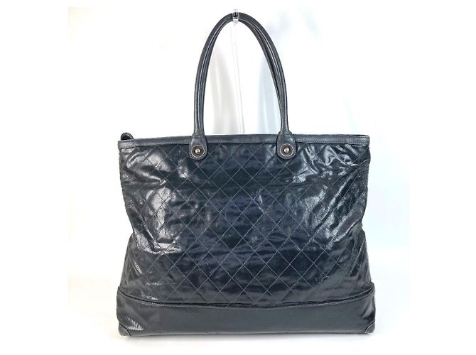 Chanel Matelassé Schulter-Tote Bag Schwarz - Ansicht 2