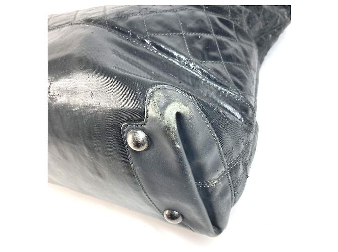Chanel Matelassé Schulter-Tote Bag Schwarz - Ansicht 6