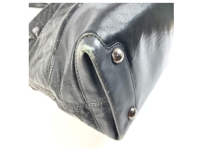 Chanel Matelassé Schulter-Tote Bag Schwarz - Ansicht 7