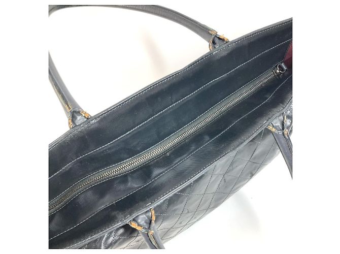 Chanel Matelassé Schulter-Tote Bag Schwarz - Ansicht 8
