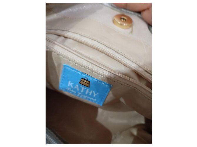 Autre Marque Borsa Kathy Van Zeeland argentata con motivi floreali e borchie Argento D'oro - vista 11
