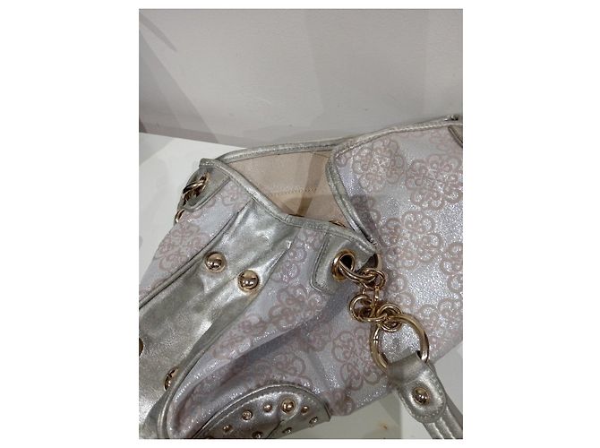 Autre Marque Borsa Kathy Van Zeeland argentata con motivi floreali e borchie Argento D'oro - vista 12