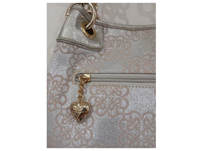 Autre Marque Borsa Kathy Van Zeeland argentata con motivi floreali e borchie Argento D'oro - vista 3