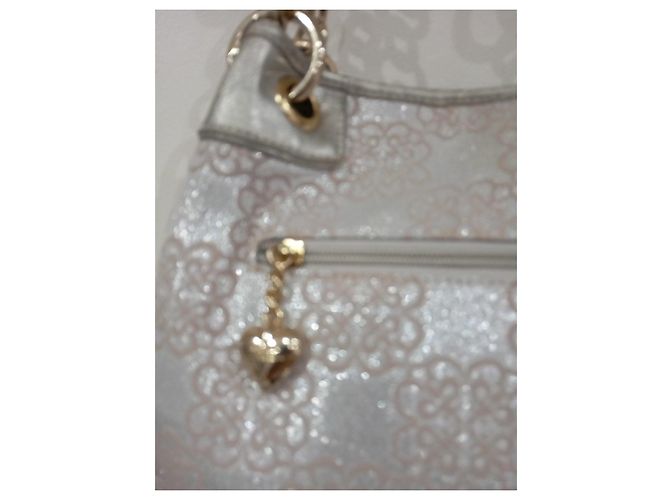 Autre Marque Borsa Kathy Van Zeeland argentata con motivi floreali e borchie Argento D'oro - vista 4