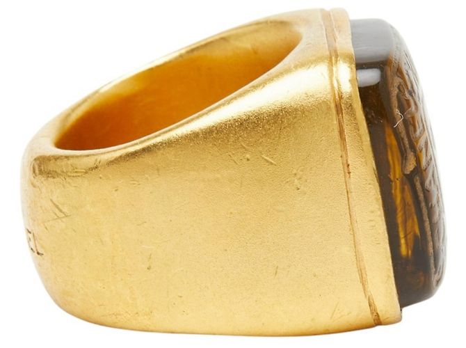 Chanel Coco Mark Gripoix Vintage Ring Golden - Ansicht 4