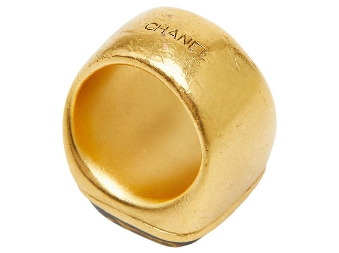 Chanel Coco Mark Gripoix Vintage Ring Golden - Ansicht 5