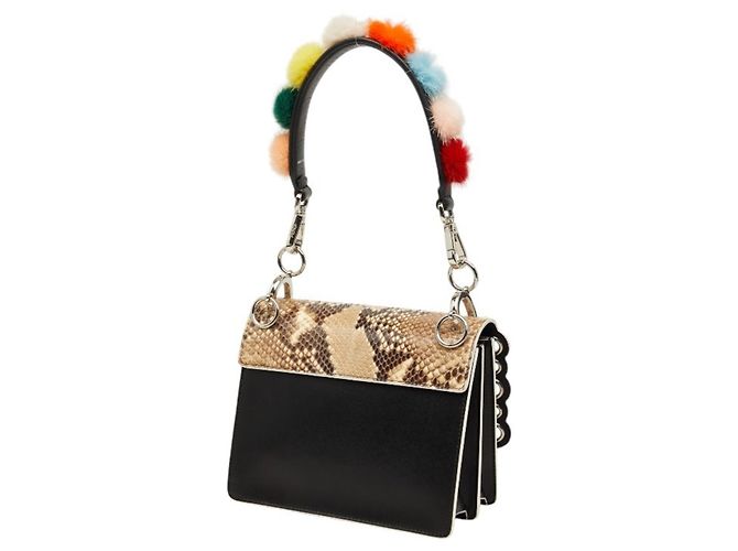 Borsa Fendi Kanai Mini Marrone Nero - vista 2