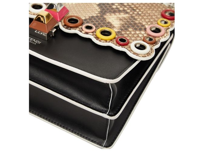 Borsa Fendi Kanai Mini Marrone Nero - vista 4