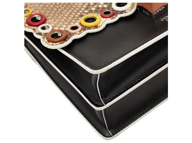 Borsa Fendi Kanai Mini Marrone Nero - vista 5