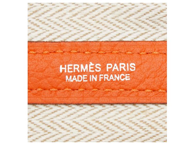 Hermès Borsa Tote Hermes Garden Party PM Arancione - vista 10