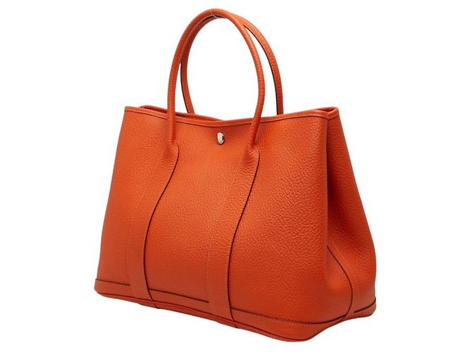 Hermès Borsa Tote Hermes Garden Party PM Arancione - vista 2