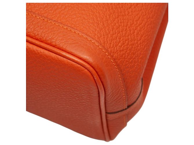 Hermès Borsa Tote Hermes Garden Party PM Arancione - vista 4