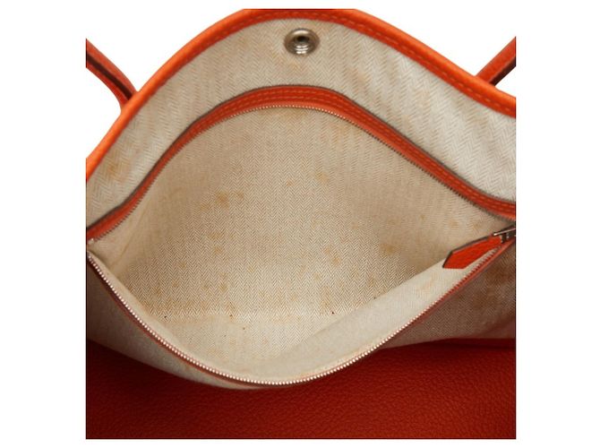 Hermès Borsa Tote Hermes Garden Party PM Arancione - vista 8