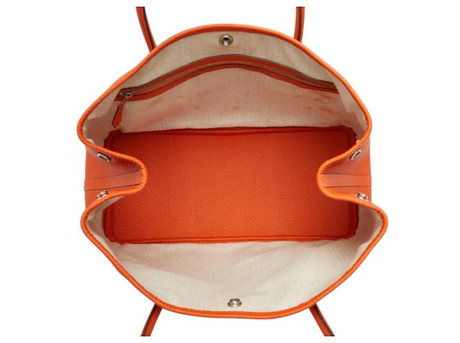 Hermès Borsa Tote Hermes Garden Party PM Arancione - vista 9