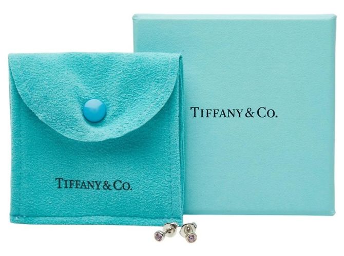 Orecchini a lobo in argento e zaffiro rosa Tiffany & Co. - vista 6