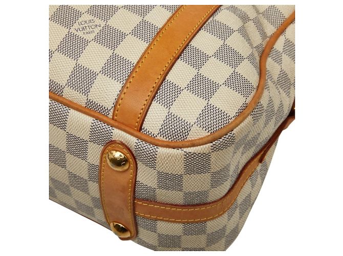 Borsa Tote Louis Vuitton Damier Azur Streza PM Bianco - vista 5