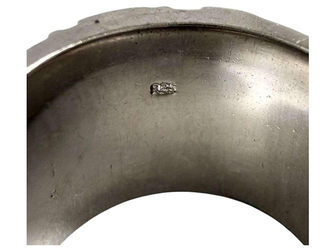 Anello a fascia in argento sterling 925 da uomo Christian Dior - vista 6