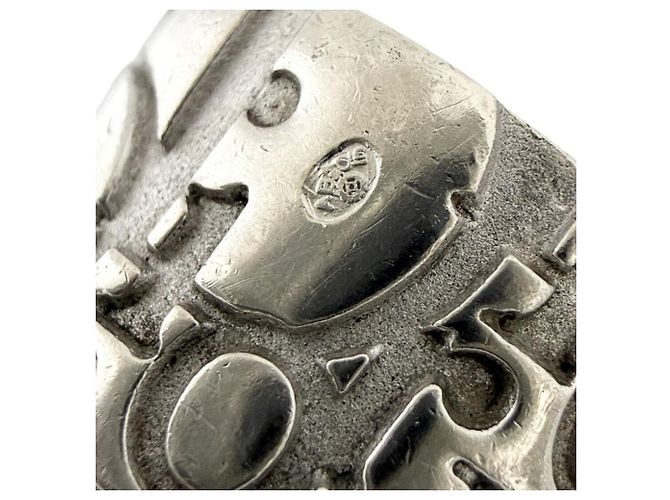 Anello a fascia in argento sterling 925 da uomo Christian Dior - vista 7