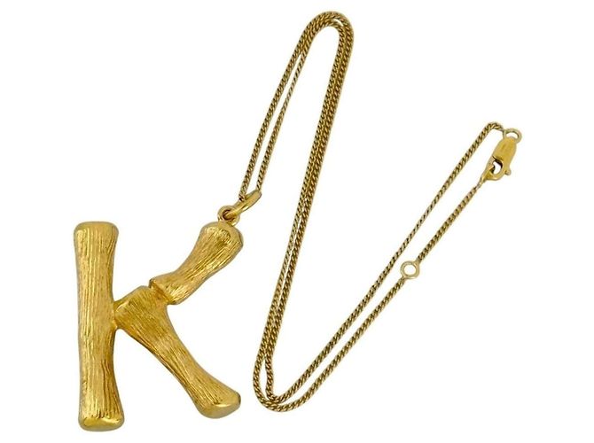 16 Céline Collar con colgante Alphabet Charm Celine, Inicial K - vista 2