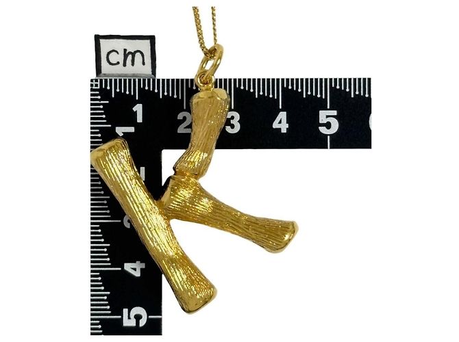 16 Céline Collar con colgante Alphabet Charm Celine, Inicial K - vista 9