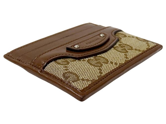 Tarjetero Gucci & Balenciaga Castaño Beige - vista 3