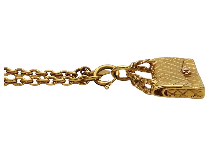 Collana Chanel Matelassé placcata oro D'oro - vista 3