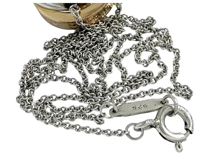 Colar com pingente de círculos entrelaçados Tiffany & Co. Prata Dourado - vista 4