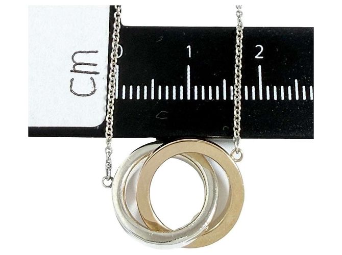Colar com pingente de círculos entrelaçados Tiffany & Co. Prata Dourado - vista 8