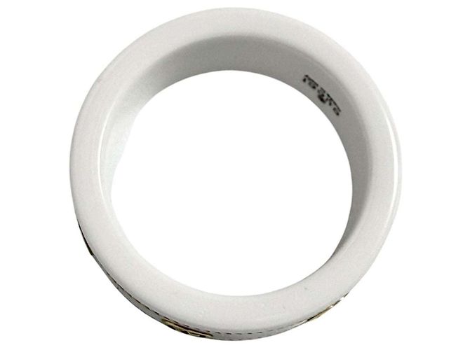 Anillo Interlocking G Gucci Blanco Dorado - vista 5