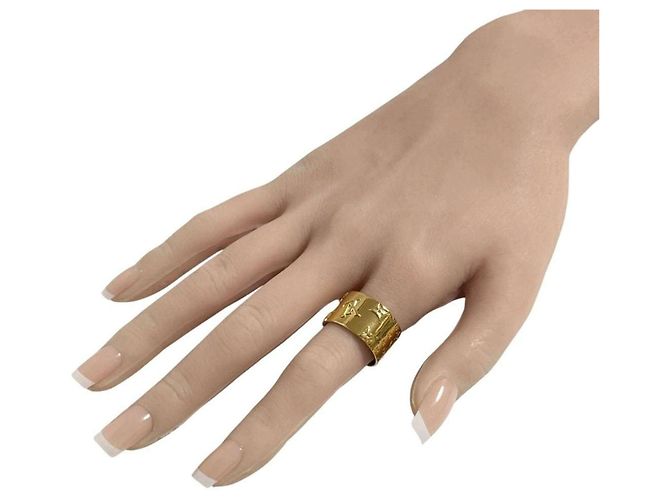 Louis Vuitton Men's Wide Monogram Band Ring - view 10