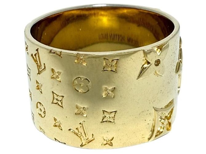 Louis Vuitton Men's Wide Monogram Band Ring - view 2