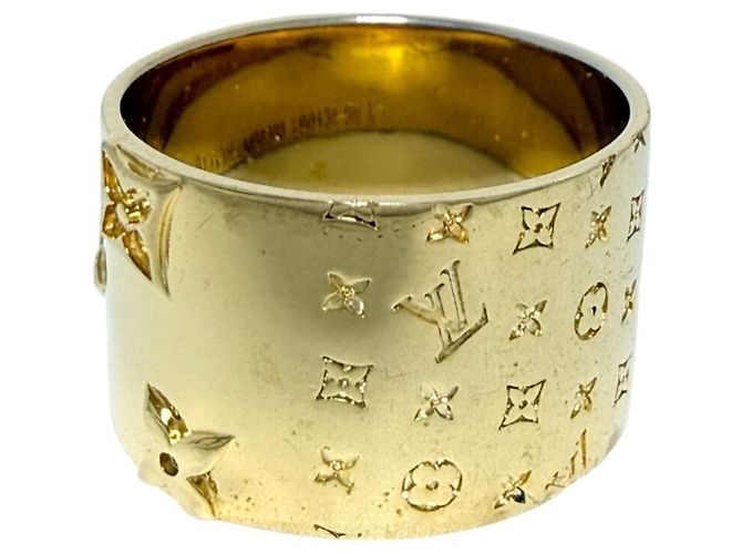 Louis Vuitton Men's Wide Monogram Band Ring - view 3
