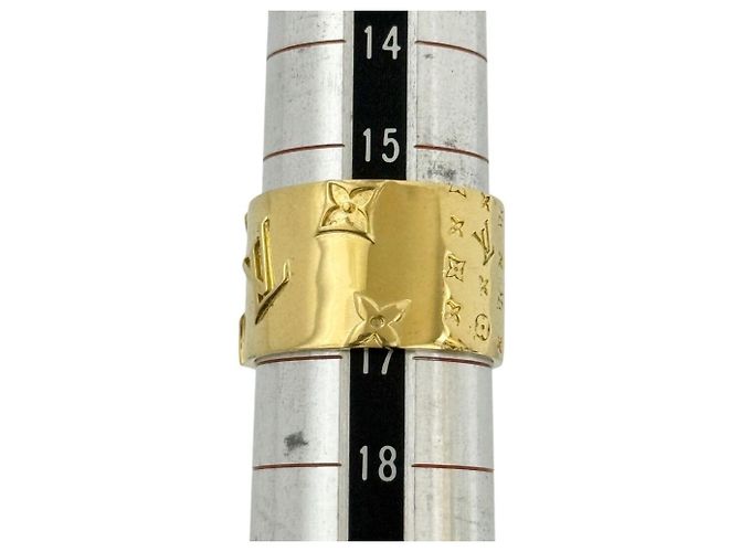 Louis Vuitton Men's Wide Monogram Band Ring - view 9