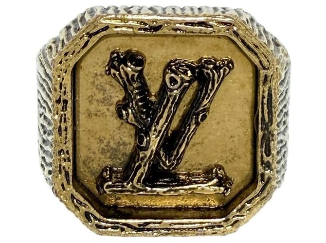 Louis Vuitton Men's Bague Wood Signet Ring, Size 20 - view 2