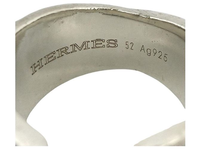 Ring Hermès Anello a fascia in argento 925 Hermes - vista 6
