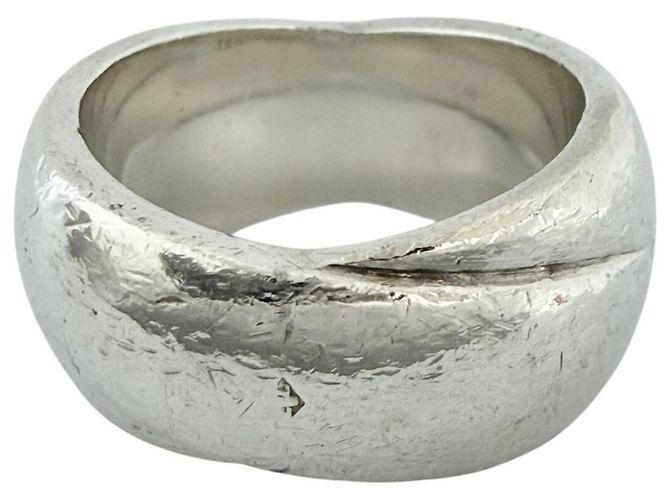 Ring Hermès Anello a fascia in argento 925 Hermes - vista 7