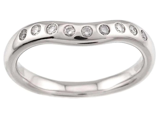 Tiffany & Co. Wide Curved Band Ring aus Platin - Ansicht 2