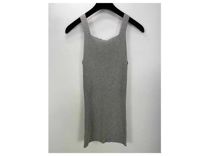 Thierry Mugler Mugler Top de punto acanalado gris - vista 4