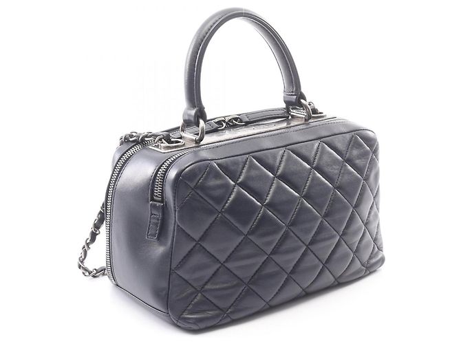 Borsa Bowling Matelassé Chanel Blu navy - vista 2