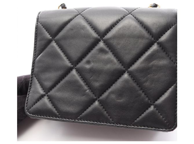 Borsa a tracolla mini Matelassé Chanel Nero - vista 11