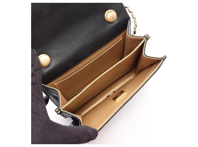 Borsa a tracolla mini Matelassé Chanel Nero - vista 3