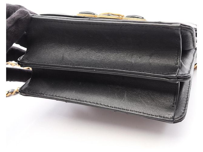 Borsa a tracolla mini Matelassé Chanel Nero - vista 9