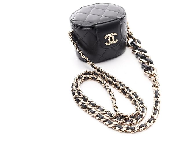 Borsa a Spalla Chanel Matelassé Mini Vanity Nero - vista 16