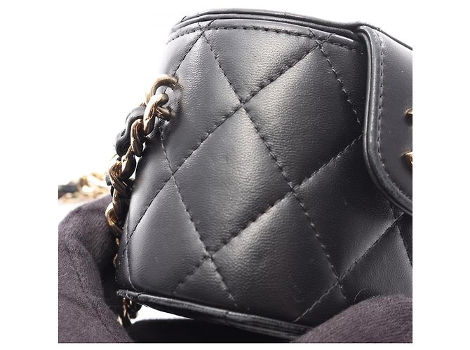 Borsa a Spalla Chanel Matelassé Mini Vanity Nero - vista 6